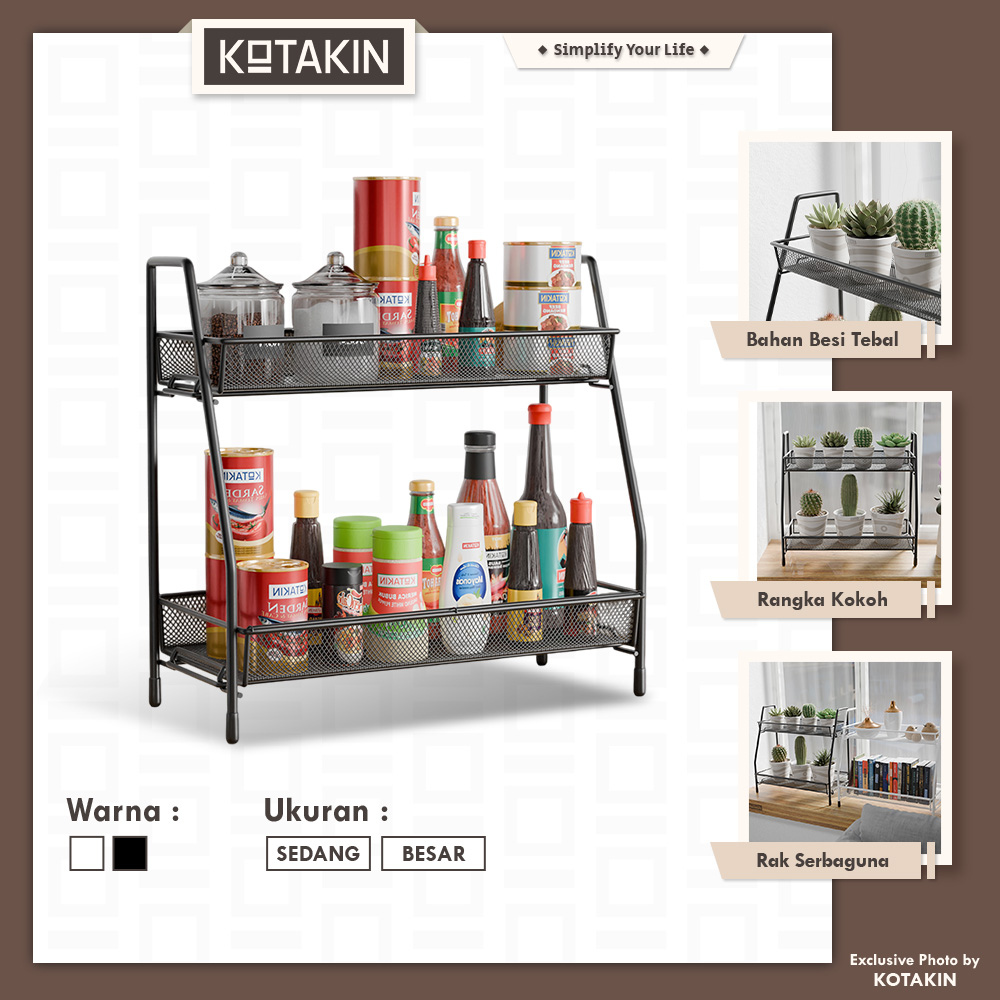 Rak Bumbu Meja Kosmetik Tanaman